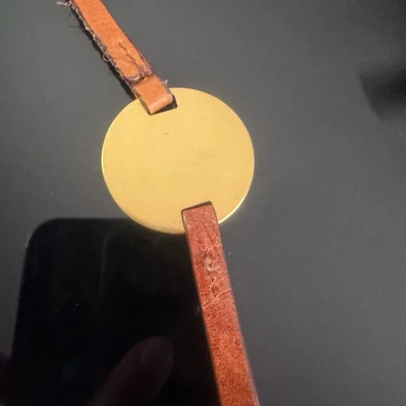 Margot Gold Charm with Brown Leather Strap - Picture 2 of 9